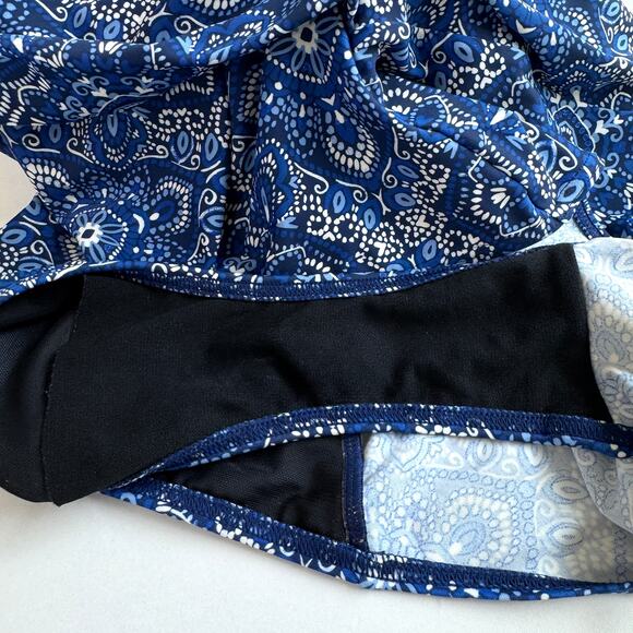 Coldwater Creek Womens One Piece Swimsuit Size 18W Geo Beach Swim Summer Blue - Picture 5 of 7